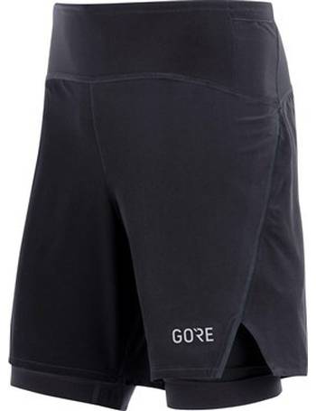 Gore Wear R7 2in1 Shorts Black Men's Running Shorts Negro