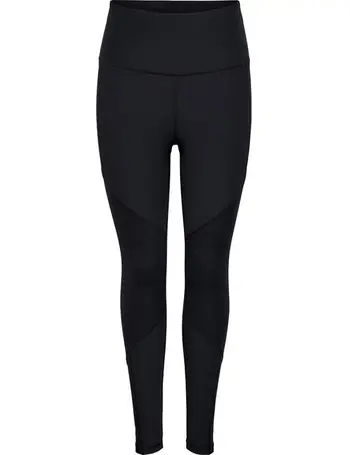 Only Play training leggings with waistband detail in black