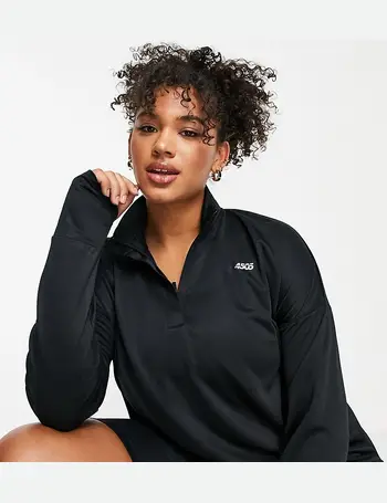 ASOS 4505 Petite icon long sleeve top with 1/4 zip