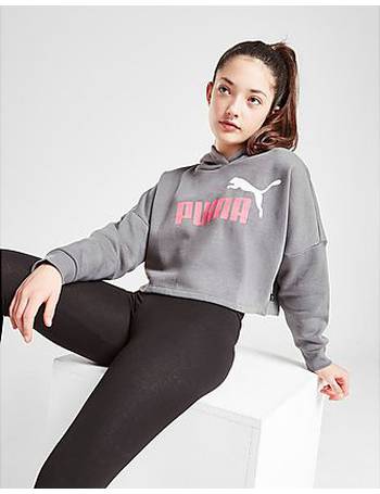 Puma girls' core 2025 crop hoodie junior