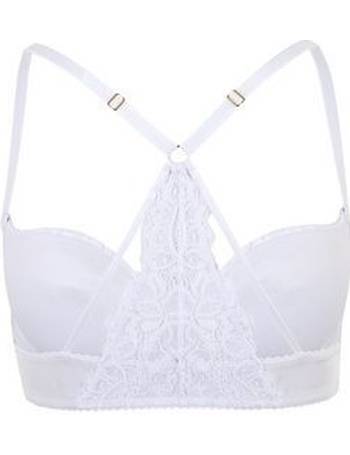 Black Moulded Lace Front Fastening Bralette New Look from NEW LOOK