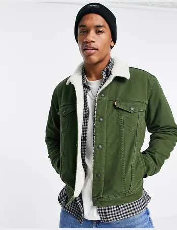 levi's green trucker jacket