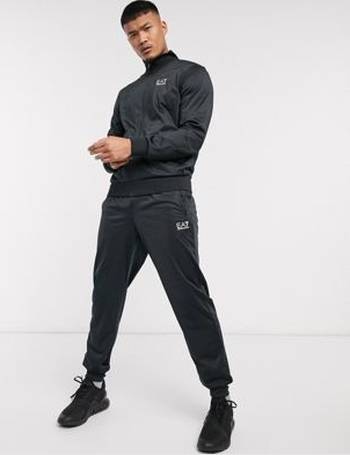 ea7 tracksuit grey and black