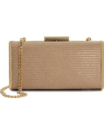 Dune gold sales clutch bag