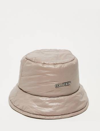 COLLUSION Unisex washed denim bucket hat with string in raw denim blue