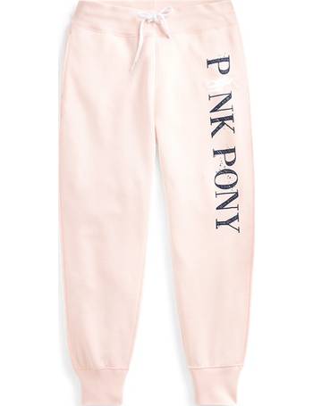 pink pony fleece jogger