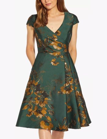 adrianna papell jacquard dress