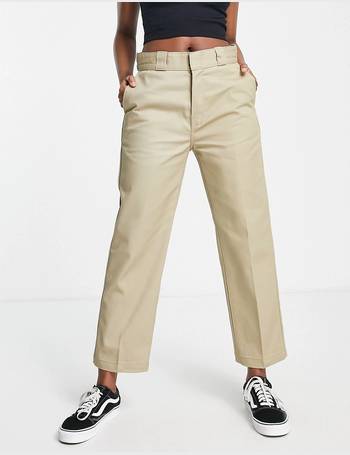 Dickies 874 cropped work trousers in white