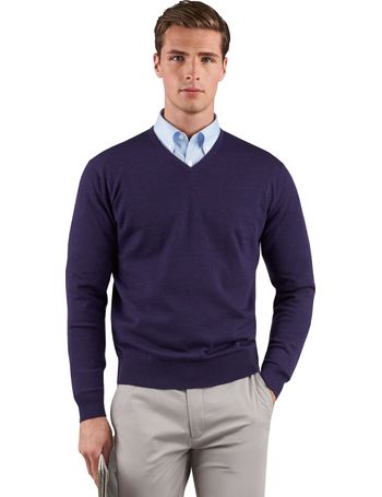 Tm lewin outlet v neck jumper