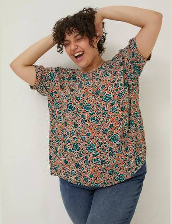 FETICO】Floral print gathered blouse - cmcb2dejulho2.com.br