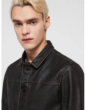 All saints caleb hot sale leather jacket