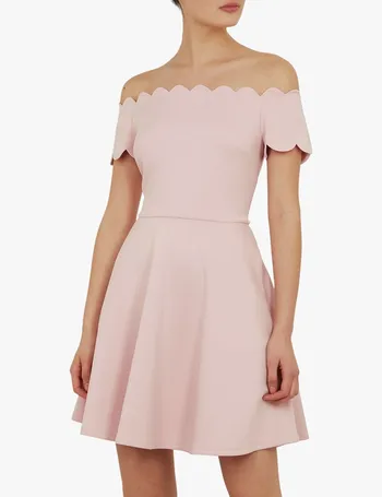 ted baker london cold shoulder skater dress