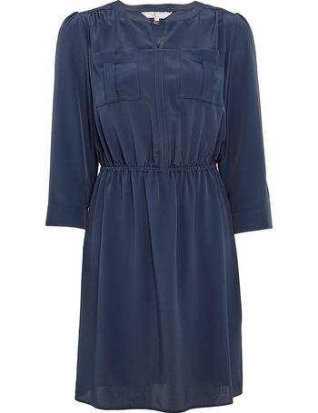 billie and blossom navy cowl dress