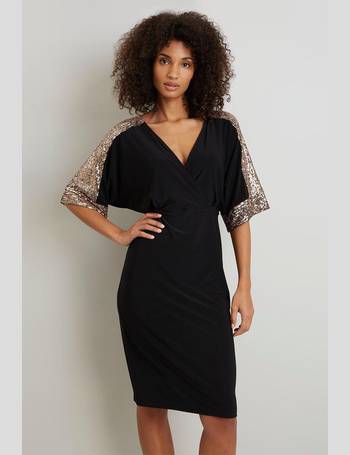 Shop Wallis Black Wrap Dresses for ...