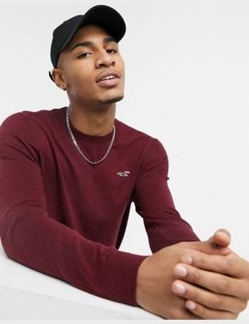 Hollister icon logo long sleeve top in black