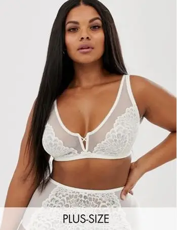 Savage x Fenty lace triangle bralette in vanilla white 