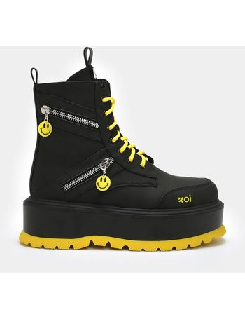 bassiani smiley face platform boots