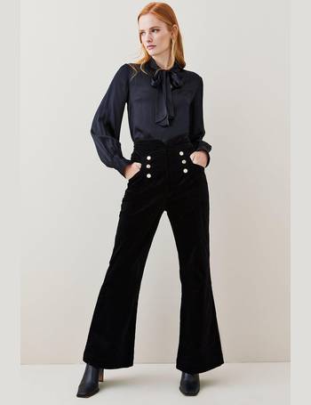 Mid Rise Wide Leg Jeans | Karen Millen