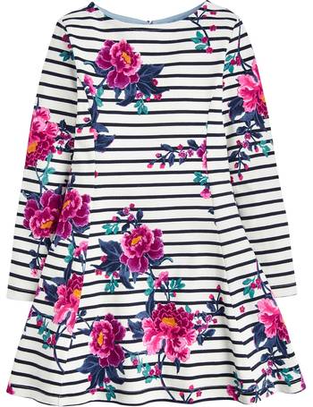Joules Girls Judy Peplum Dress in BLUE CHINOISE FLORAL 