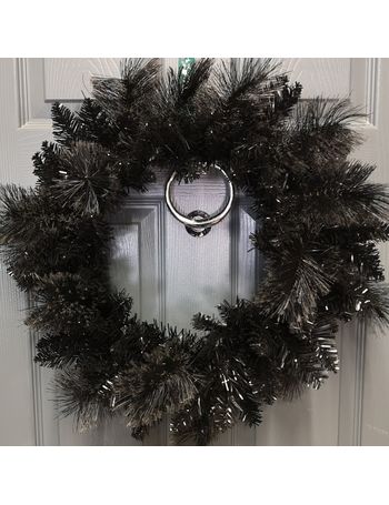 6ft (1.8m) Premier PVC Plain Black Tipped Artificial Christmas