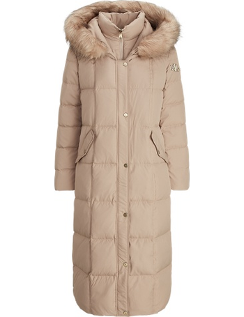 ralph lauren quilted down maxi coat