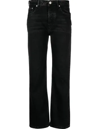 STRAIGHT CROPPED - Two-tone high rise jeans