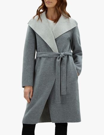 Jaeger navy wrap outlet coat