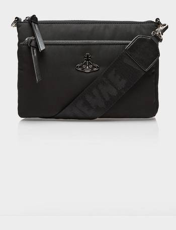 Vivienne Westwood Penny Double Pouch Crossbody Bag in Black