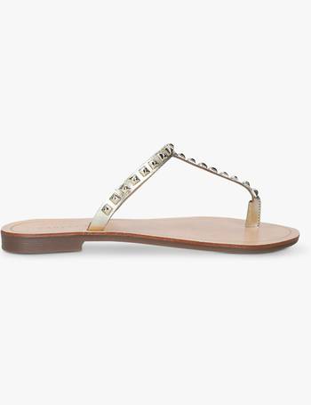 carvela gold sandals flat