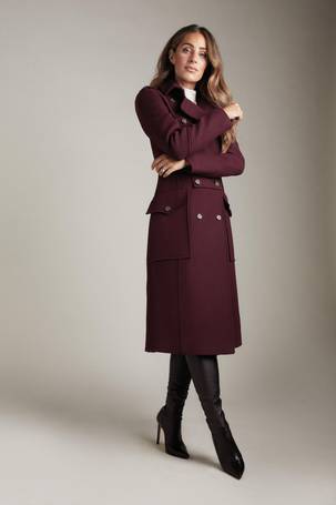 Lydia Millen Petite Italian Wool Blend Coat | Karen Millen