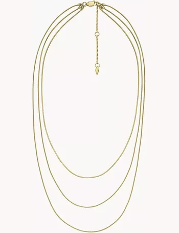 All Stacked Up Gold-Tone Stainless Steel Chain Necklace Extender