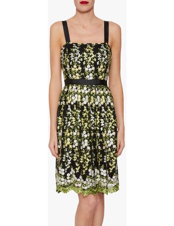 gina bacconi denise embroidered dress