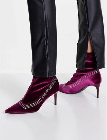 asos red velvet shoes