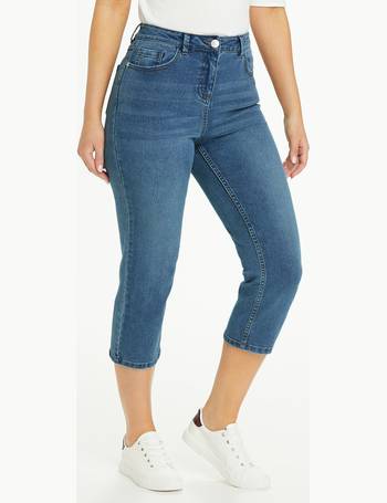 Grace Light Wash Straight Fit Cropped Jeans - Matalan
