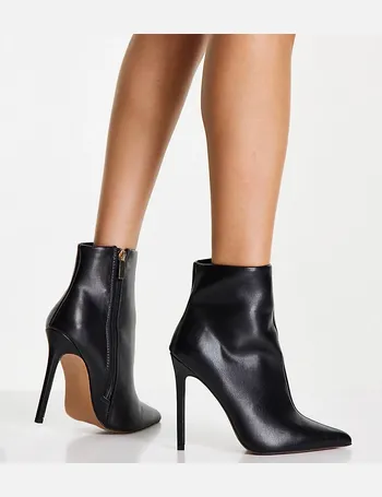 asos design radley knitted heeled sock boots in black