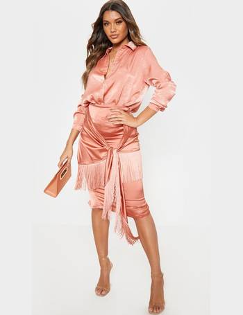 Shop PrettyLittleThing Women's Satin Wrap Skirts up to 75% Off