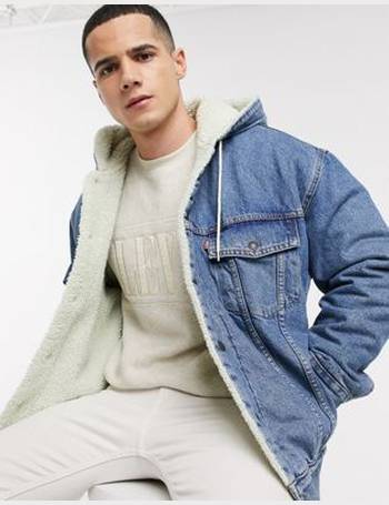 levi's men's hooded trucker jacket