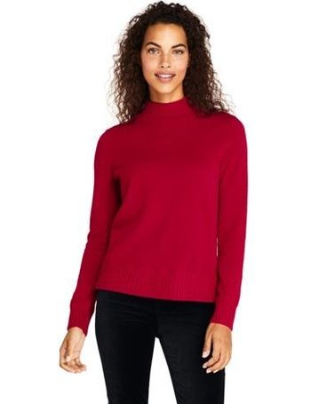 ladies red polo neck jumper