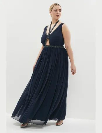 coast navy bodice full skirted dress