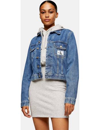 calvin klein women's denim trucker jacket