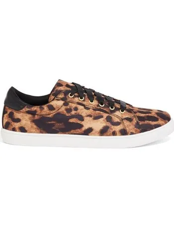 oasis leopard print trainers