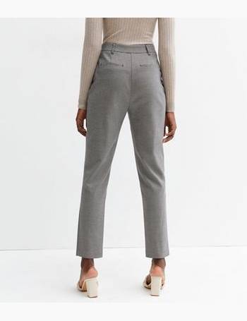 Petite Brown Heritage Check High Waist Tapered Trousers