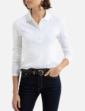 Shop Lacoste Women s White Cotton Shirts up to 50 Off DealDoodle