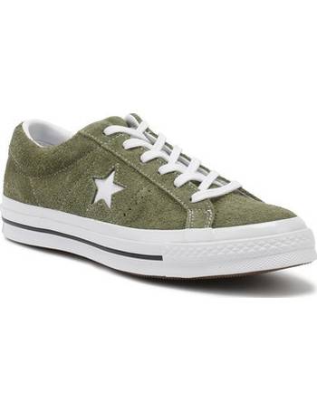 green suede converse one stars