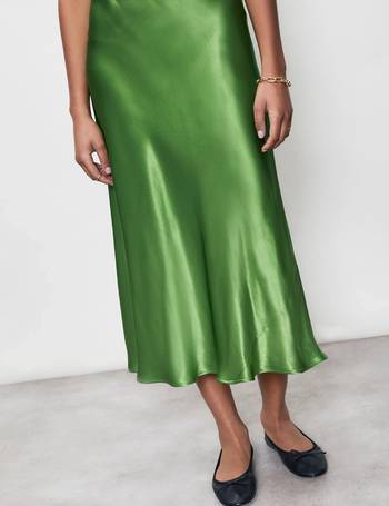 Satin Midi A-Line Skirt, Finery London