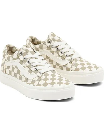 vans old skool white checkerboard