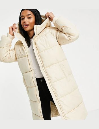 asos long puffer coat womens