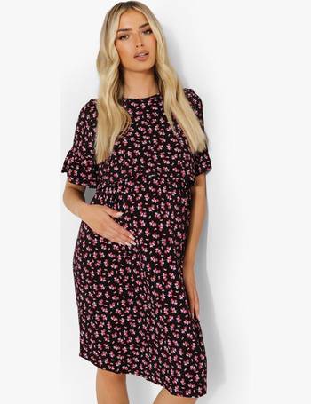 Maternity Stripe Nursing Smock Dress