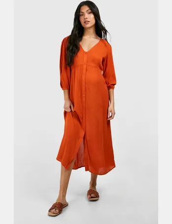 Plus Button Through Night Shirt Dress