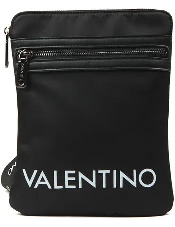 Valentino Bags Kylo Men Crossbody Bag in Black Small with Branded Logo